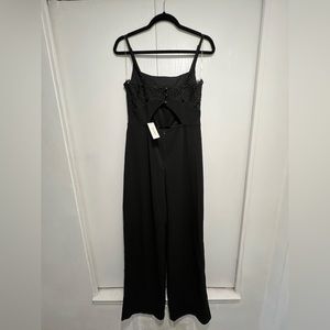 Trixxi - Lacey Back Jumpsuit - Black - Medium